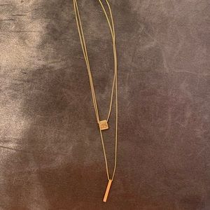 Adjustable Gold, Layered, Geometric Necklace